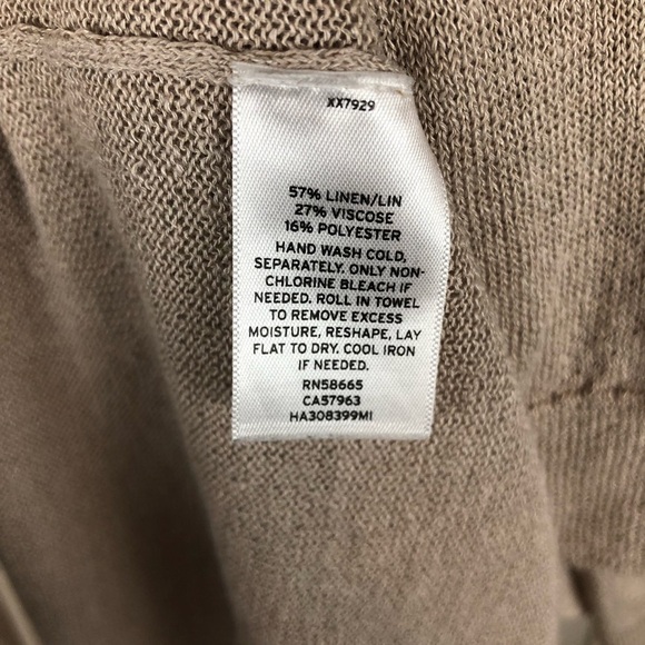 Halogen Lightweight Linen Blend Beige Cardigan Size: S - Picture 9 of 10
